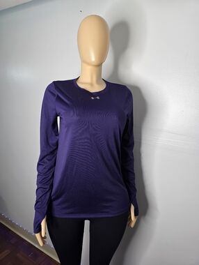 Under Armour Purple Long-Sleeve Crew Neck Performance Tee Size US/S